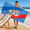 Kroatischer Fußballverband HNS Strandtuch zum Bedrucken, Großes Weiches Schnelltrocknendes Handtuch für Strand Camping Schwimmen