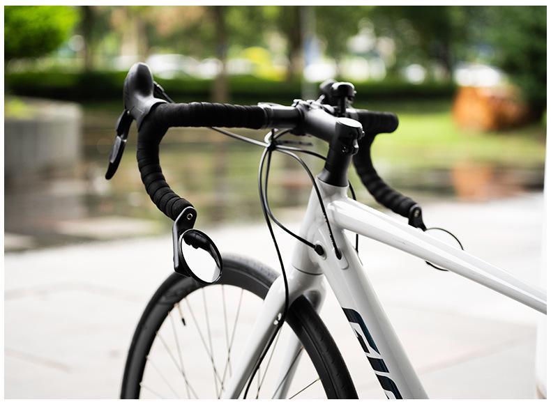 360° Adjustable Stainless Steel Rearview Mirror for Road Bike Handlebars