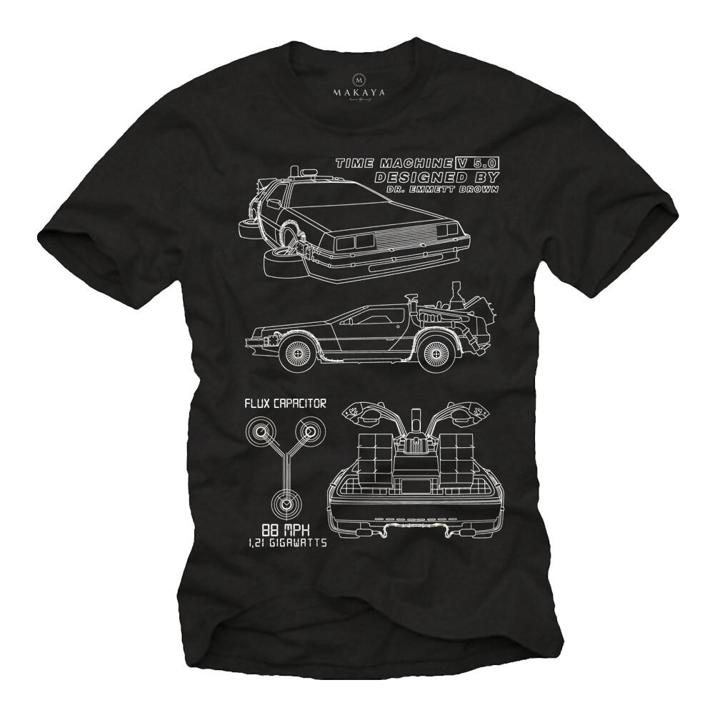 Future Delorean Back to Geek Gamer Nerd Sheldon Mens T-Shirt- M