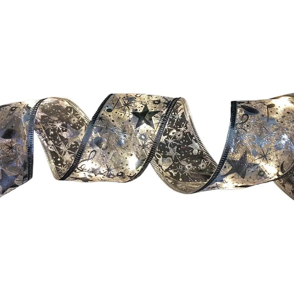 Christmas Ribbon Fairy Light LED DIY Bows String Light Tree Ornaments For Home Bows Lamp String New Year Festival Gifts 202 I7N3