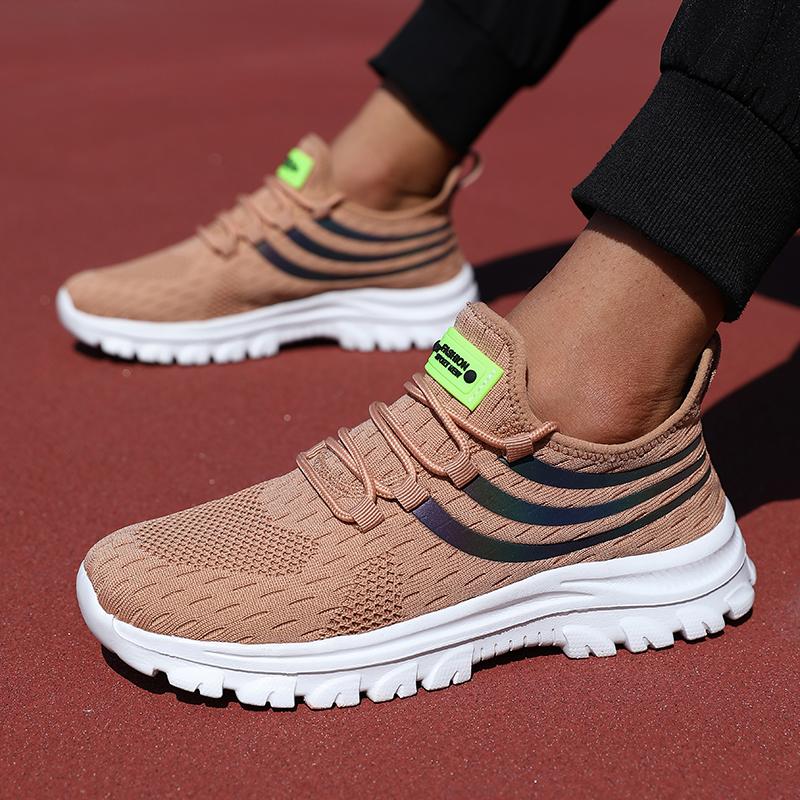 Autumn Men Hiking Lightweight Breathable Men's Lace Up Sneakers Platform Running Shoes Large Casual Walking Tennis