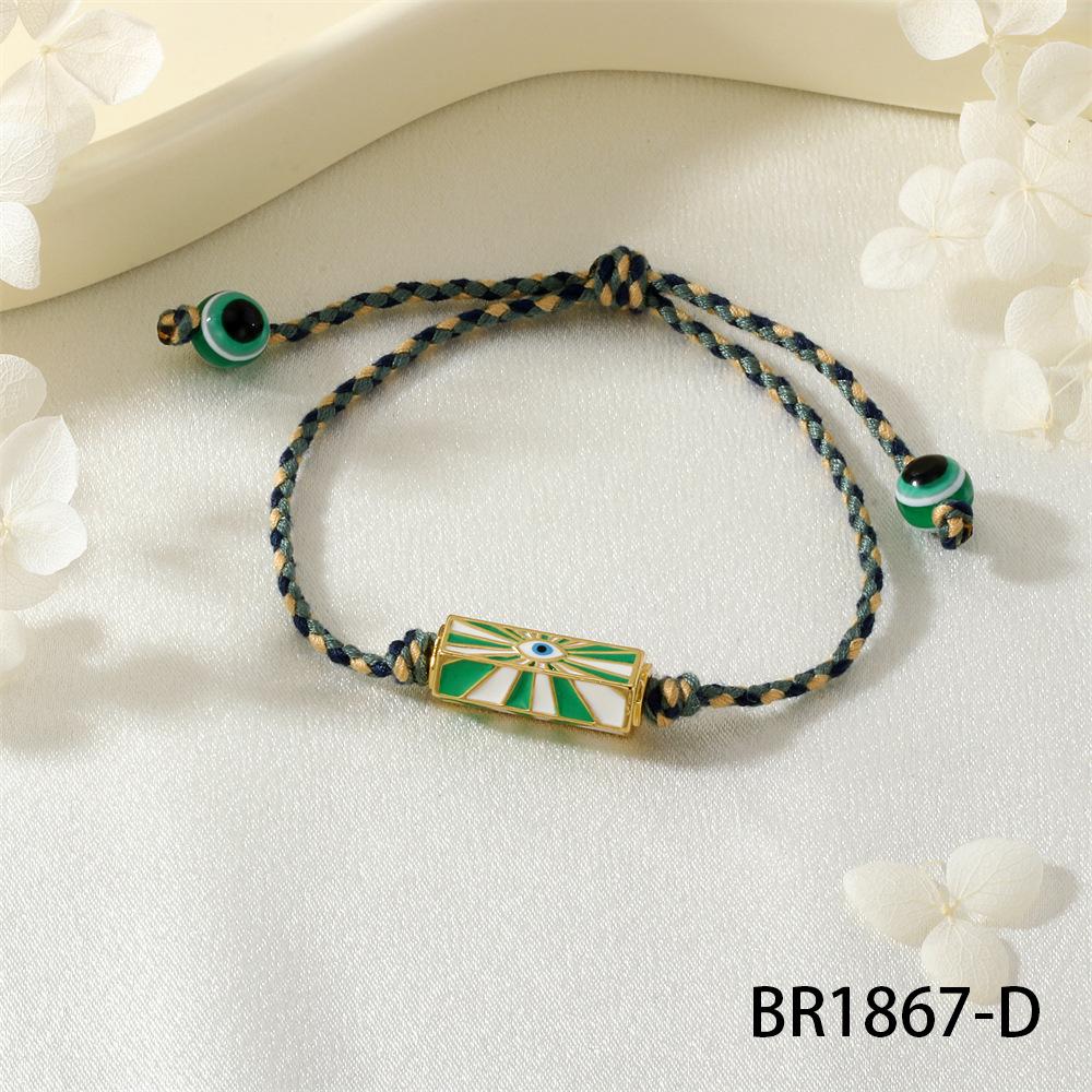 

2025 Женский универсальный браслет из красной нити ручной работы с узлами в этническом стиле и дизайном «глаз от сглаза»