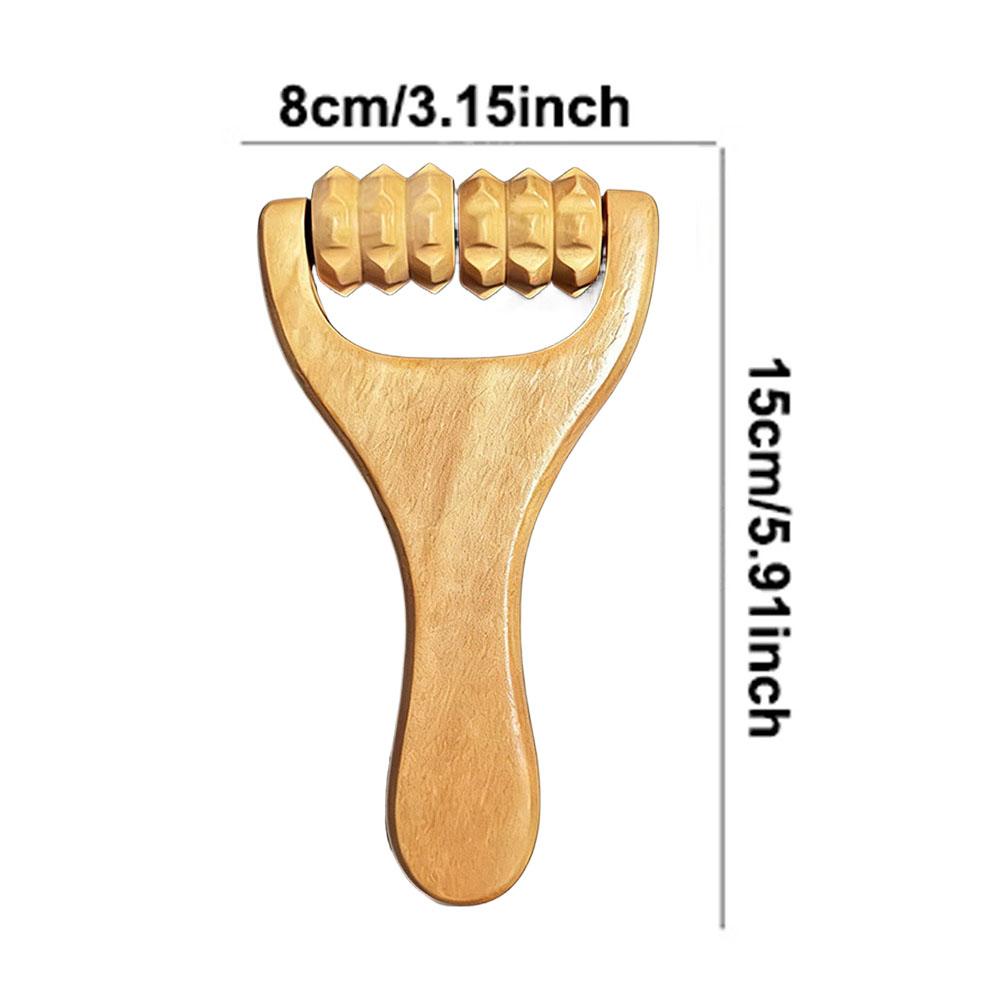 Wooden Roller Massager Therapy Body Massager Face Shoulder Neck Hand Push Rolling Massager Body Soothing Relaxing Massage Tools