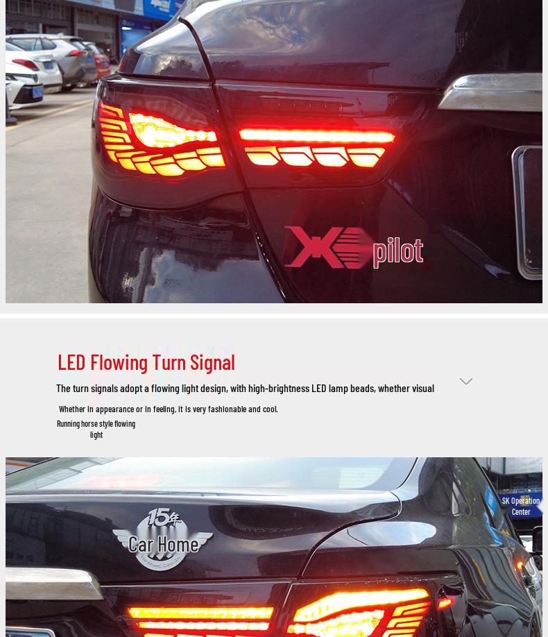 LED Dragon Scale Daytime Running Lights & Flowing Turn Signal Taillights for 10-17 Toyota Reiz