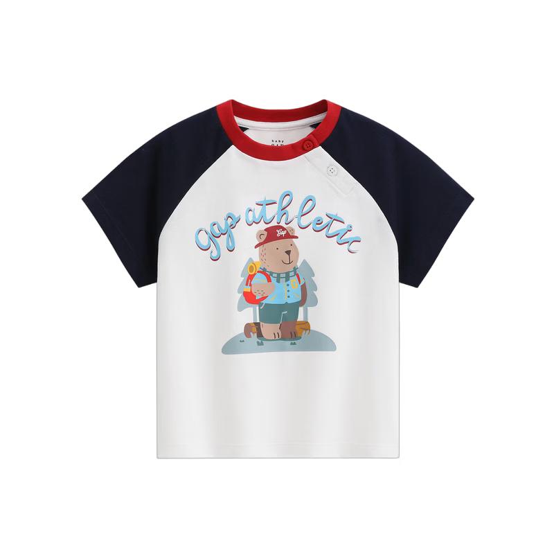 GAP Kids Logo Print Raglan Short Sleeve T-shirt 110/56