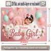 2D flat banner 1 piece baby welcoming girl background fabric for decoration polyester banner decoration