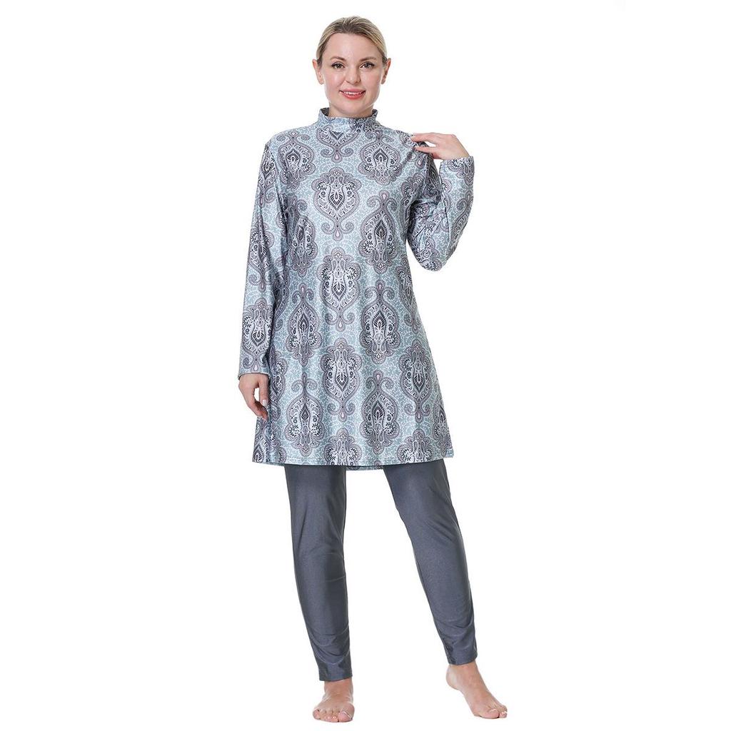 Damen Übergröße Konservativer Badeanzug, Stil H1023