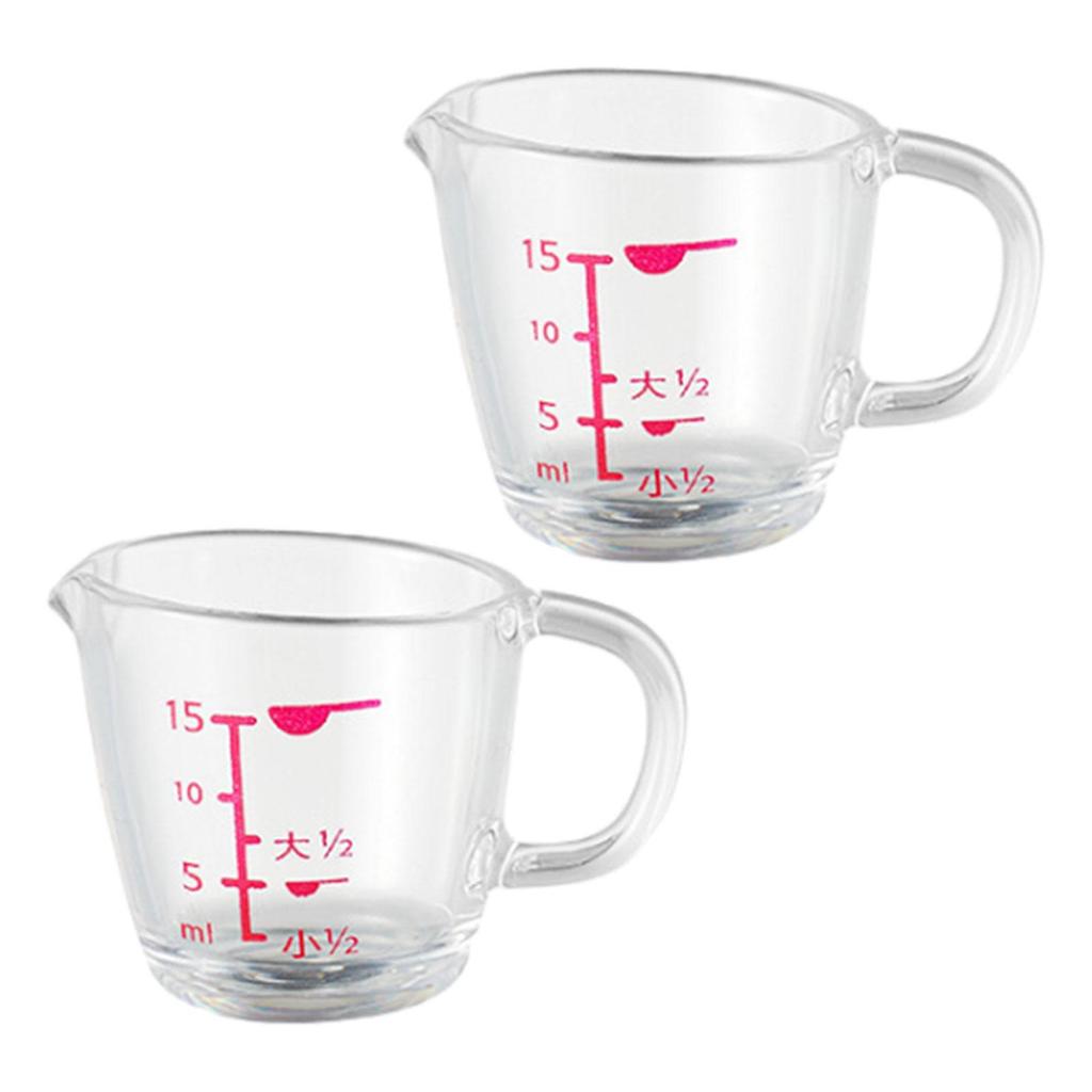 Espresso Measuring Cups Milk Cups 15ml 0.5oz Bar Heat Resistant Cafe Drinks Thicken Measuring Cup Shots Measuring Pitcher