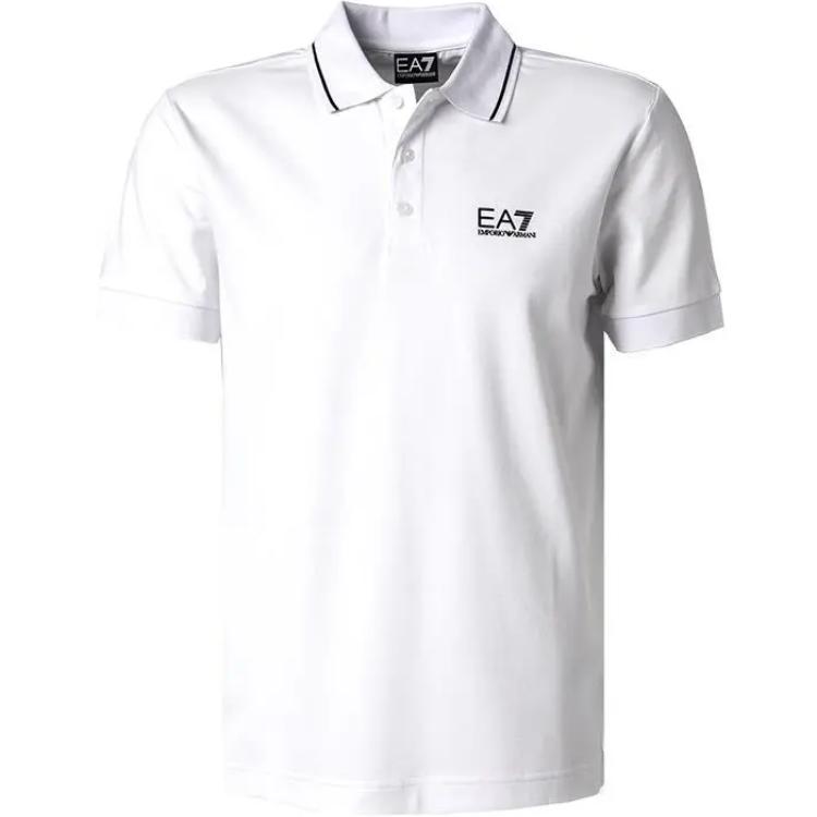 Emporio Armani Мужская футболка-поло EA7 с логотипом, свободный крой, короткий рукав, топы 8NPF16-PJVUZ-1100 XL