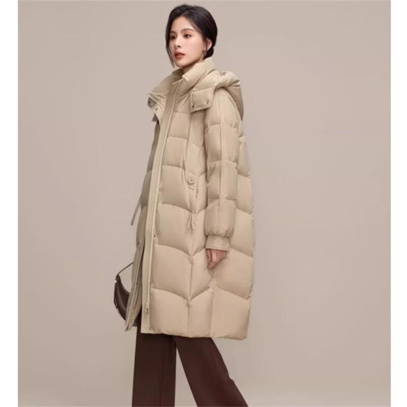 

SNOWFLYING Women s Mid-Length Thick Down Jacket XL