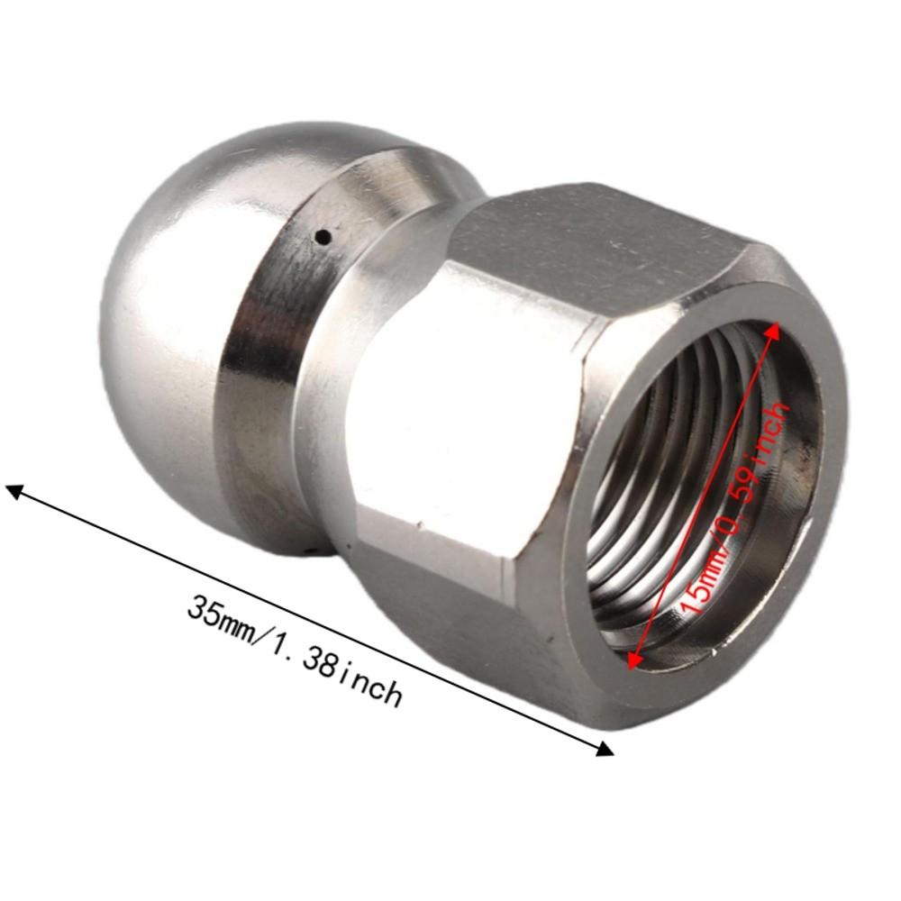 Stainless Steel Sewer Cleaning Nozzle Drain Cleaning Nozzle  Spray Disinfection