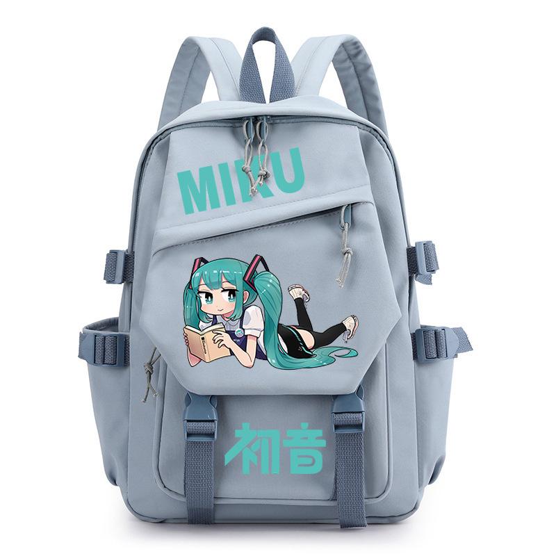 Hatsune Future Versatile Backpack Junior High School Girls Reduce Burden School Bag High School Students Casual Backpack