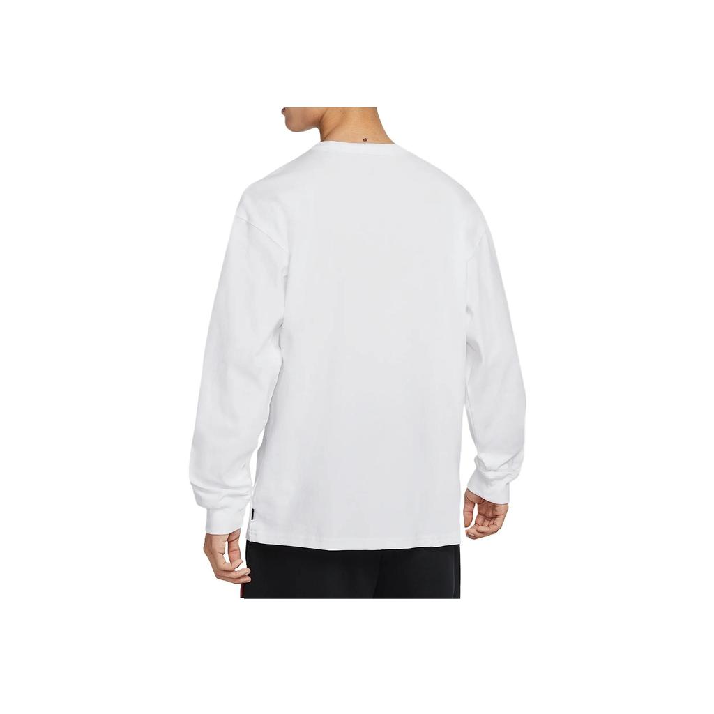 Nike Sportswear Essentials Premium Comfortable Fashionable Casual Versatile Breathable Pocket Long Sleeve T-Shirt Men tops White DR7930-101