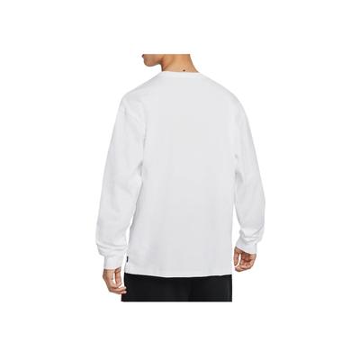 Sportswear Essentials Premium Comodo Alla Moda Casual Versatile Traspirante Tasca Maglietta a Maniche Lunghe Uomo top Bianco DR7930-101