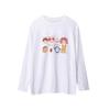 Women's Autumn Long Sleeve T-Shirt - Heavyweight Pure Cotton with Fun Pattern Letter Print
