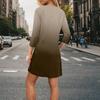 Women's Summer Dress Loose V Neck Three-quarter Sleeve Sundress With Pockets Dress