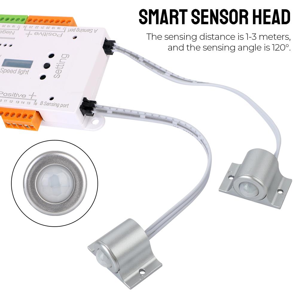 Automatic Indoor DC 12V 24V For Stairs Flexible Strip Stair Light Controller Kit 32 Channels LED Motion Sensor