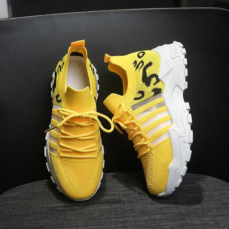 Fashion Women Sneakers All-match Light Flying-Woven Sport Running Shoes Cushion Gym Fashion Shoes Non Slip Casual Walking Tennis Shoes