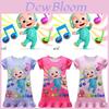 Cocomelon Nightdress Girls Pyjamas Short Sleeve Nightie Pajamas Sleepwear