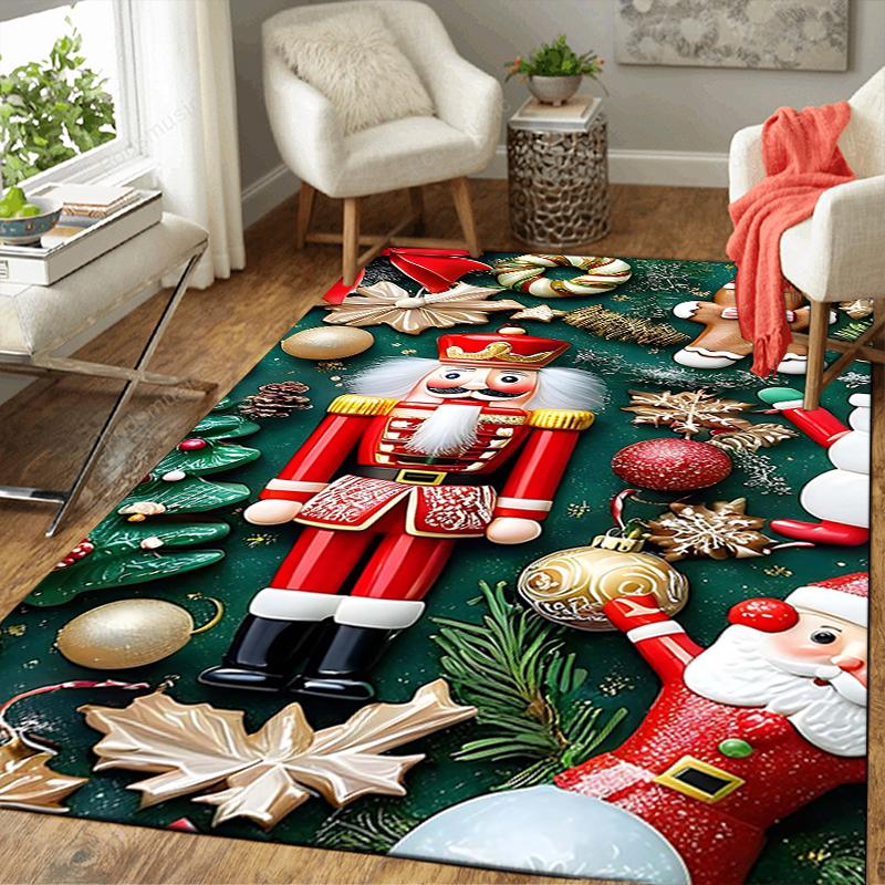 1Pc Winter Wonderland Rug Office Carpet Indoor Outdoor Doormat Nonslip Soft And Comfortable Living Room Christmas Halloween Gift D91835