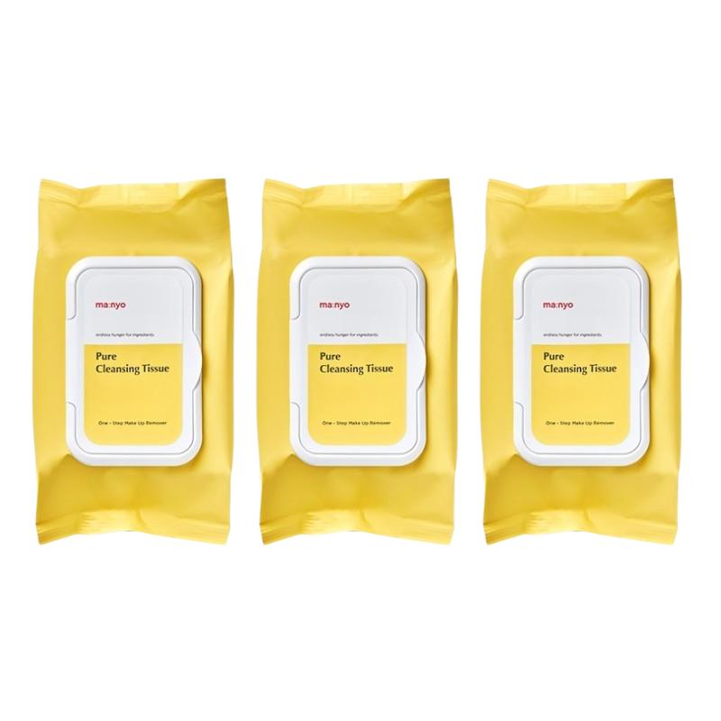 Ma:nyo Pure Cleansing Tissue 80 Sheets | Korean Moisturizing Makeup Remover Wipes with Mild pH, Embossed Sheet & Hydrating Care