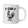 Personlig F-Caw-F Kyllingkrus 15oz Keramisk Kaffekopp Morsom Hane Gårdsdyr Humor Krus Gjenbrukbart Oppvaskmaskin Mikrobølgeovn Sikker Drikkeglass