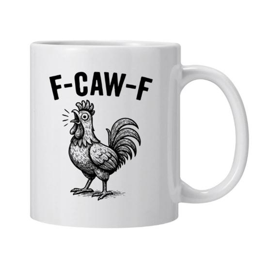 Personlig F-Caw-F Kyllingkrus 15oz Keramisk Kaffekopp Morsom Hane Gårdsdyr Humor Krus Gjenbrukbart Oppvaskmaskin Mikrobølgeovn Sikker Drikkeglass
