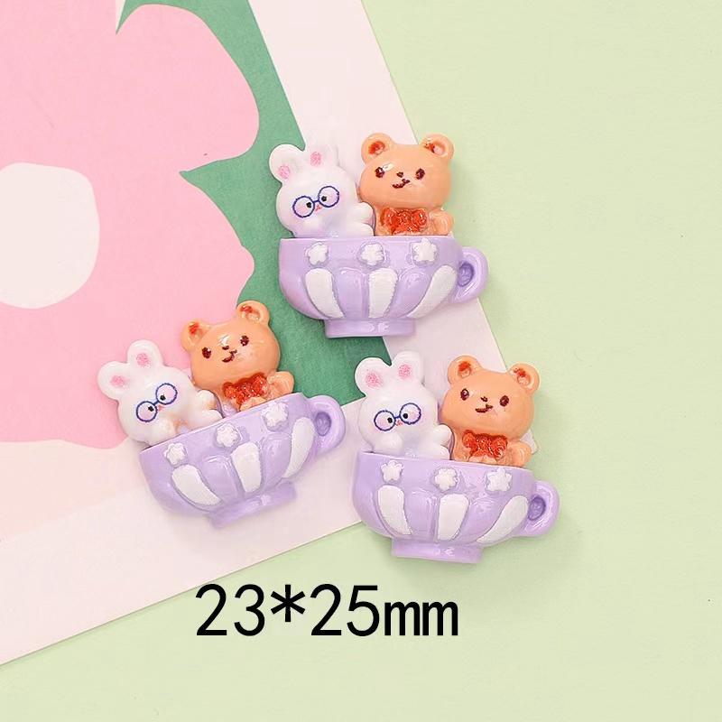 10pcs Amusement Park Airship Train Trojan Horse Resin Cream Glue Phone Case Flat Back Scrapbooking DIY Statue Decoration Crafts