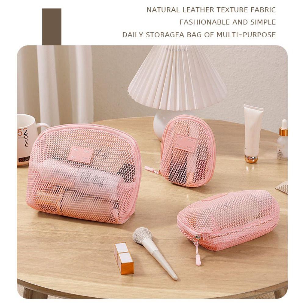 Nylon Cosmetic Bag Hand-held Storage Pouch Casual Toiletry Wash Bags  Women