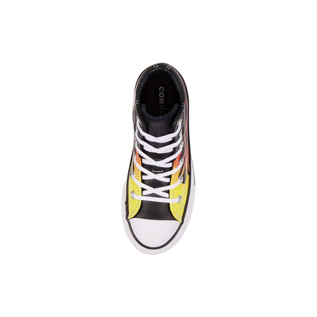 Converse Chuck Taylor All Star Flame Black Red High Top Canvas Shoes Unisex Sneakers 665864C