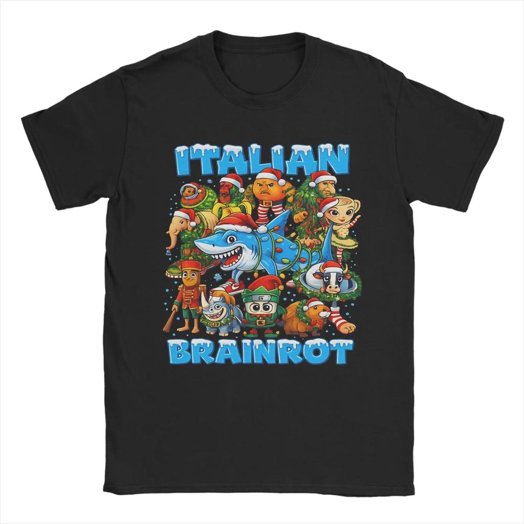 Tralalala Tralala Brainrot Mode Maximum T Shirt Beach Hipster TShirts Men Cotton Breathable Oversized Clothes Short Sleeve