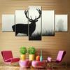 Canvas Painting A deer walking in dense fog 5 Piece Wallpapers Art Canvas Print modern Poster Modular art painting Home Decor