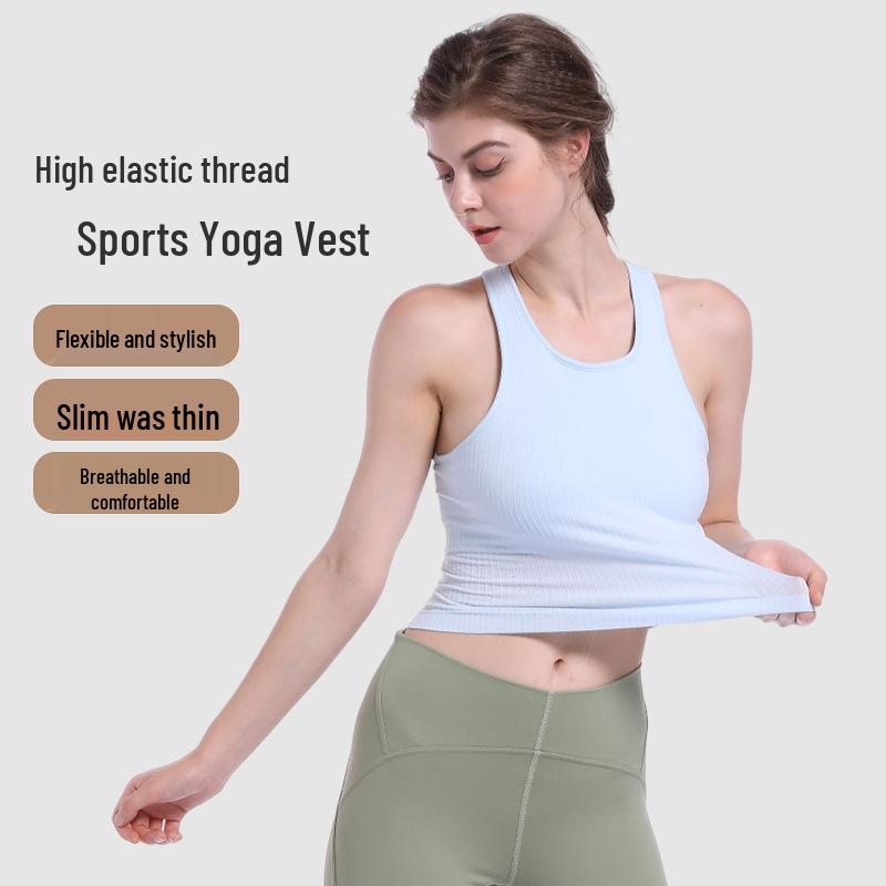 

Lulu Women s Racerback Sports Tank Top with Chest Pads - Outdoor Summer Yoga Wear L (58-65 kg) чорний