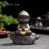 Zisha Ceramic Sun Wukong Tea Pet - Great Sage Monkey With Tea Set, Home Decoration, Auspicious Clouds, Attracting Wealth.