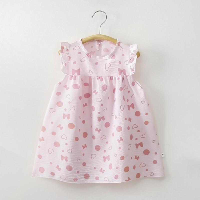 

Повседневное модное платье с цветочным принтом для маленьких девочек Мягкое и удобное платье с цветочным принтом для детей Платье с цветочным принтом 130 розовый