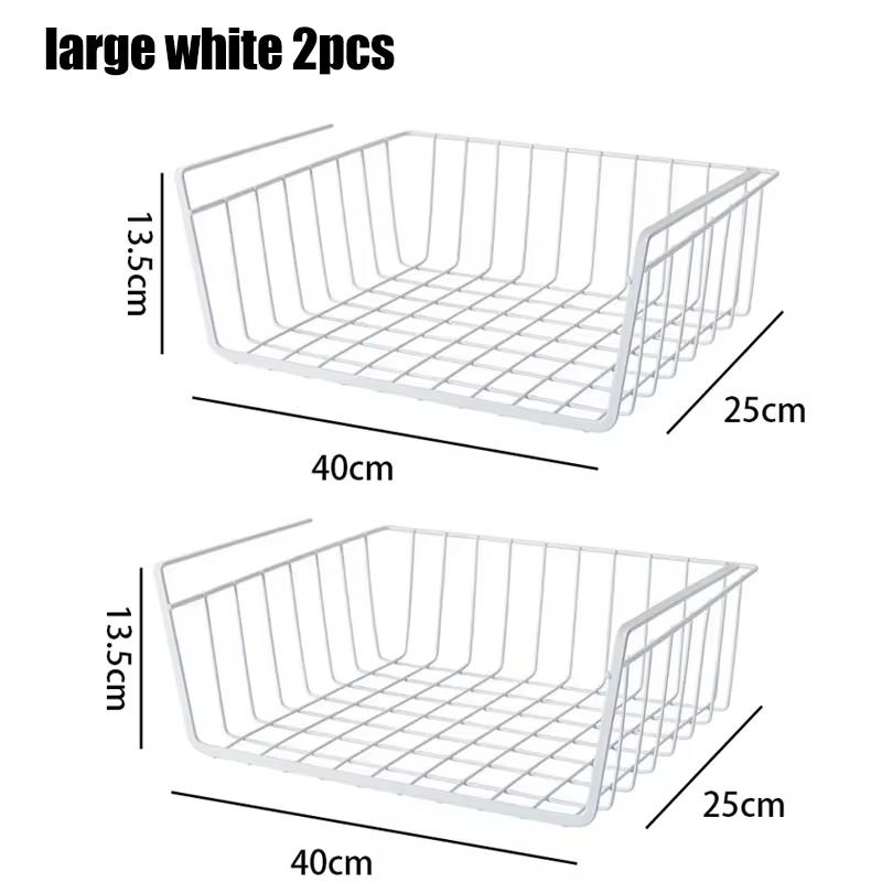 Multi Functional Iron Bottom Hanging Basket Perforated Kitchen Bathroom Storage Basket Storage Rack