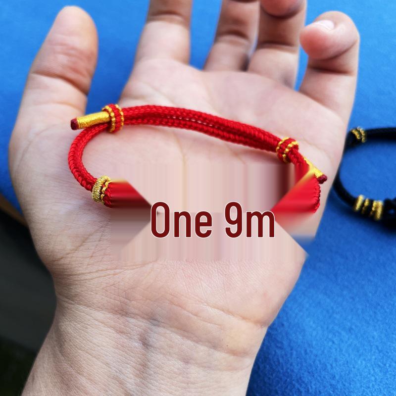 Adjustable Red Hand-Woven Horse Year Bracelet for Men & Women