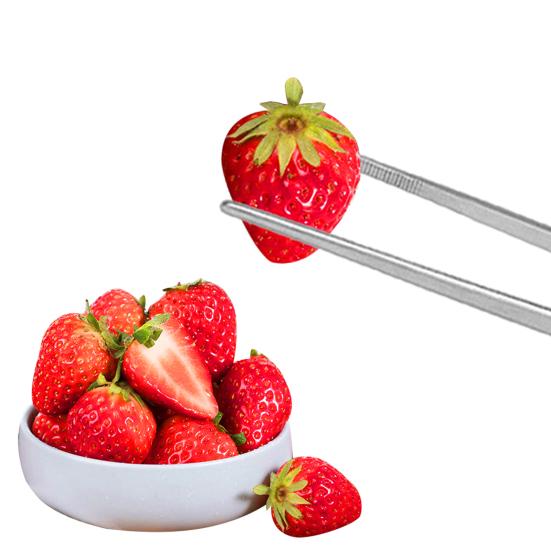 2Pcs Kitchen Cooking Tongs 12 Inch Food Clamp Stainless Steel Fine Tweezers with Serrated Tips for Chef Grill BBQ Pasta Salad