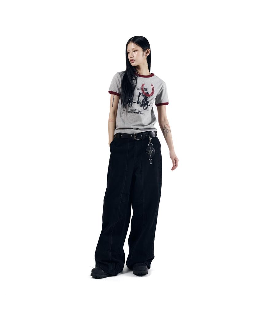 AAKAM Horseshoe Ringer Top (Gray)