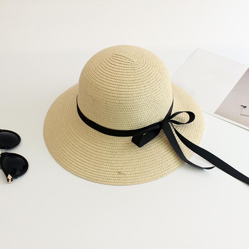Summer Straw Big Foldable Beach Sun Straw Floppy Sun Block UV Protection Hat Ladies Outdoor Travel Hat