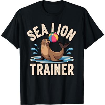 Sea Lion Art For Men Women Kids Seal Animal Sea Lion Lover T-Shirt(1)