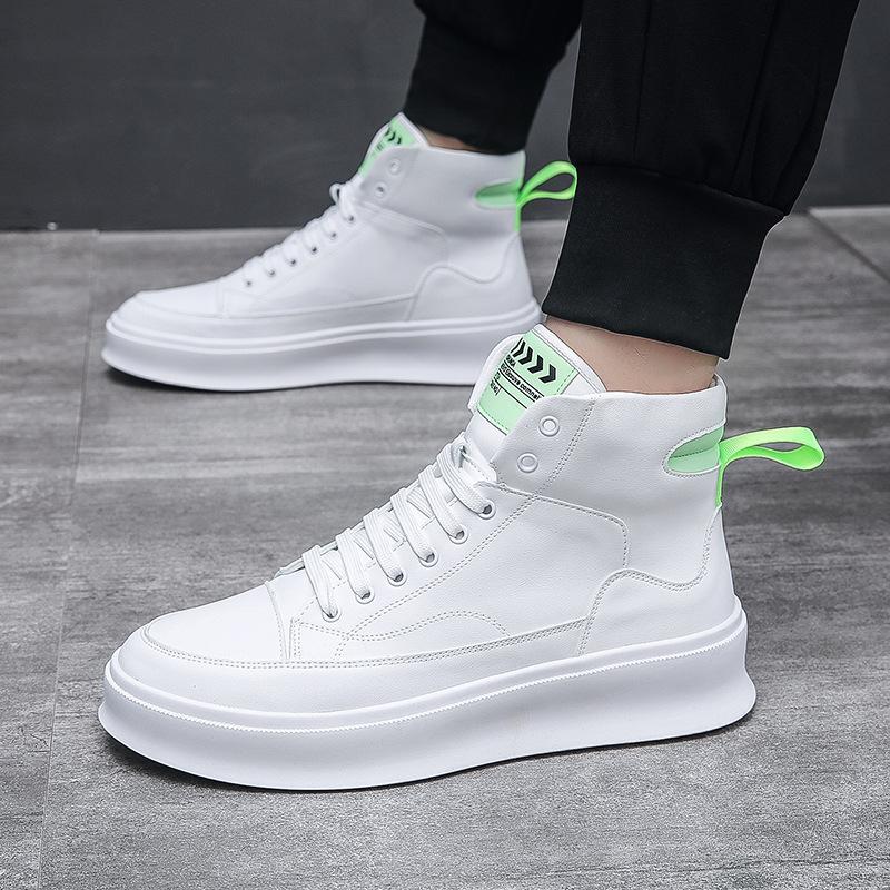 Men's shoes high-top casual white versatile men's shoes fashion trend shoes European goods tide Wenzhou live broadcast