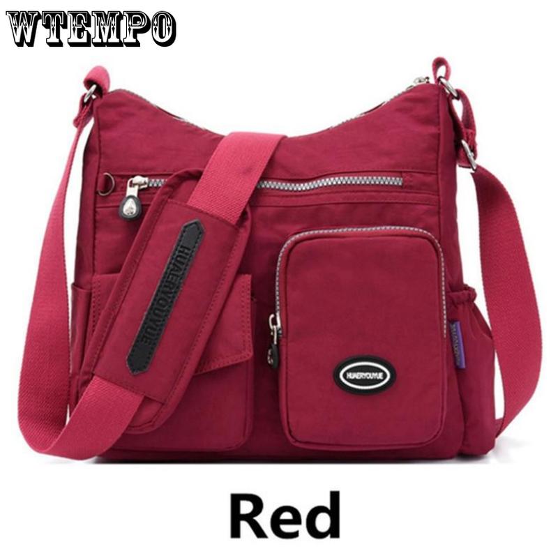 WTEMPO Ladies Casual Fashion Waterproof Nylon One-shoulder Travel Messenger Bag