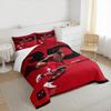 "Red Basketball Player Illustration Design Bedding setBedding set (1 duvet cover, 2 pillowcases, duvet not included)