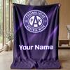 Custom Text Flannel Throw Blanket, Lightweight Cozy Bed Sofa BlanketAustria Wien FC