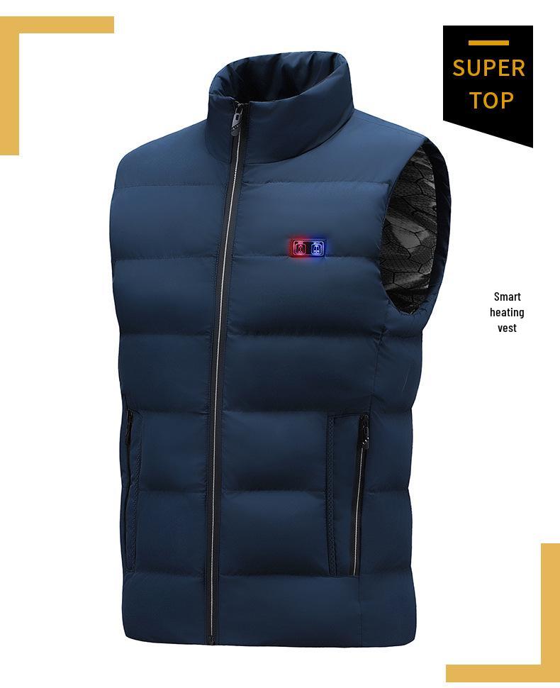 Smart Heated Vest: 9-Zone, USB-Charge, Unisex Winter Jacket with Dual-Switch Temperature Control