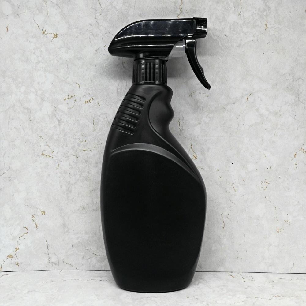 Custom 500ml Black HDPE Plastic Spray Bottle with Sprayer Gun for Household Cleaning Alcohol Detergent Liquid Chemical Packaging