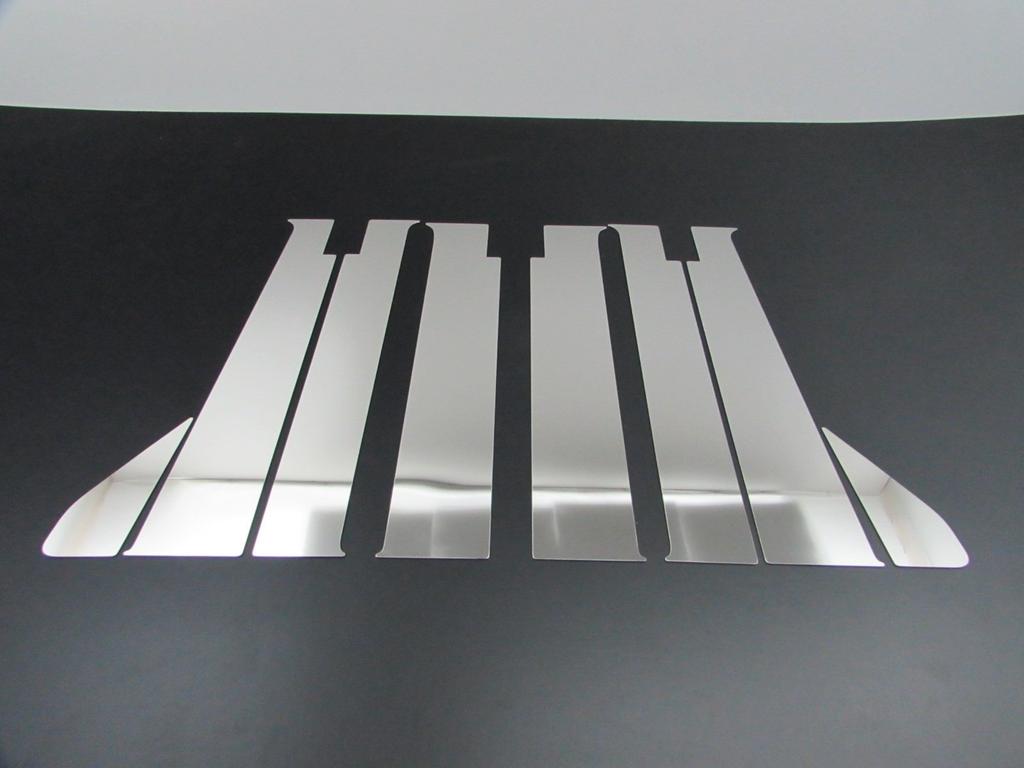 BRIGHTZ Finish Stainless Steel Pillar Panels with Visor for Toyota Every Wagon DA17W Compatible with DA and 17 Every Wagons Ultra-Mirror (8-Piece Set)