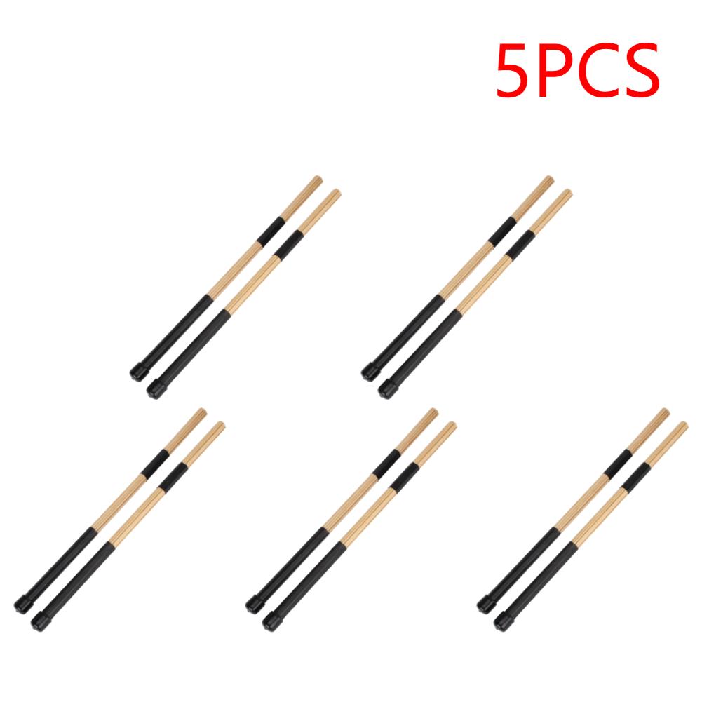 1-5Pair 40cm Drumming Sticks Brush Professional Bamboo Percussion Drum Stick Brushes  Musical Instrument Rod Accessories Parts