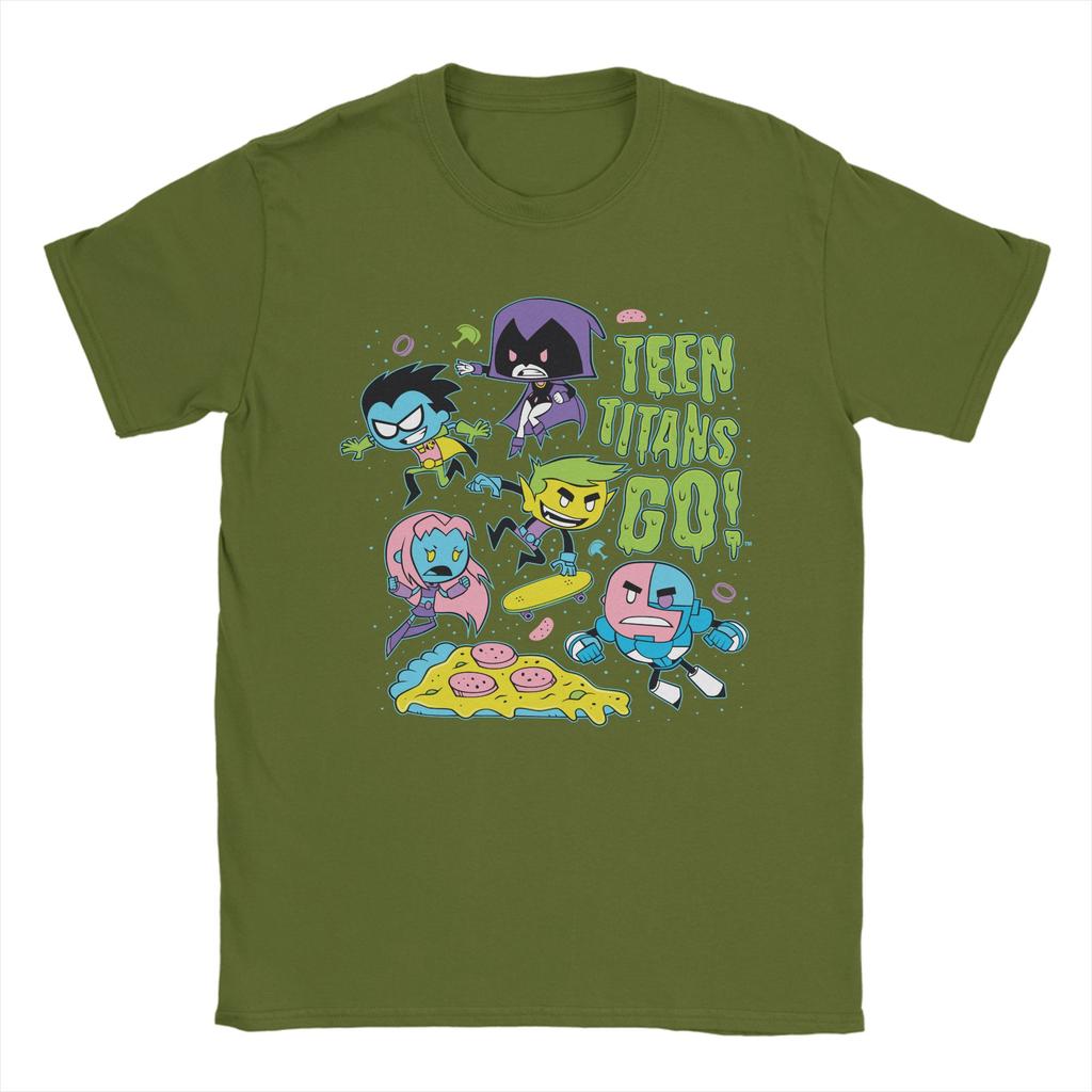 Teen Titans Go Gnarly 90's Pizza Graphic T-Shirts for Men Women  Unique Cotton Tees O Neck T Shirt Gift Idea Clothing